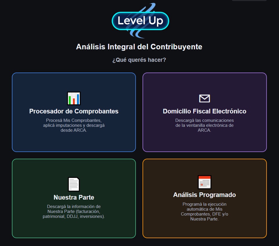 Menú principal