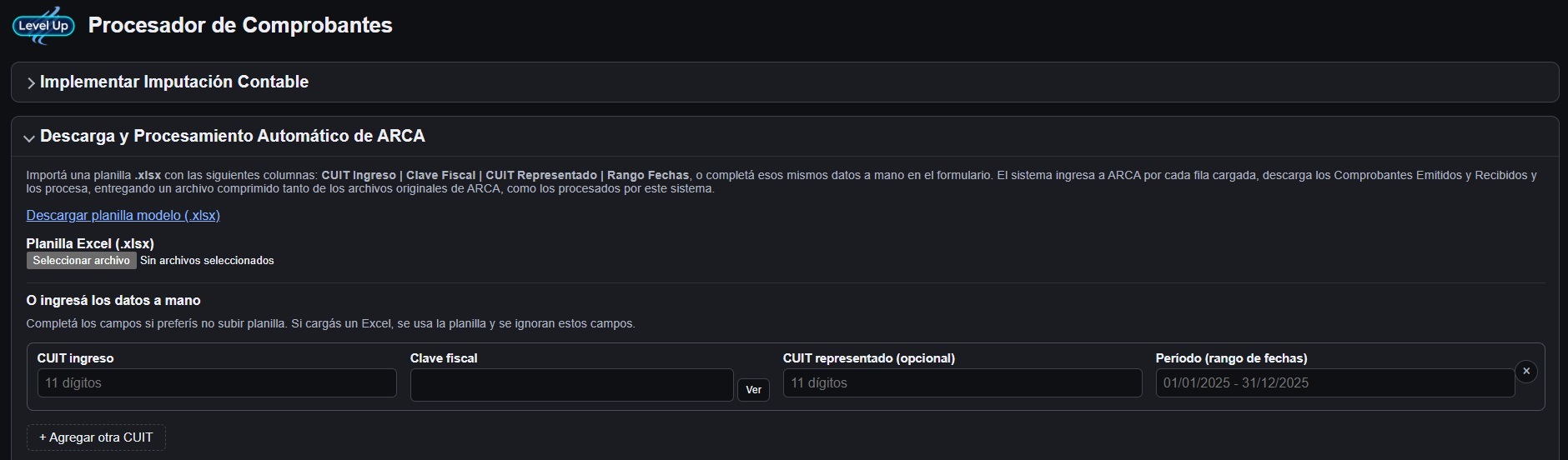 Descarga y procesamiento automático