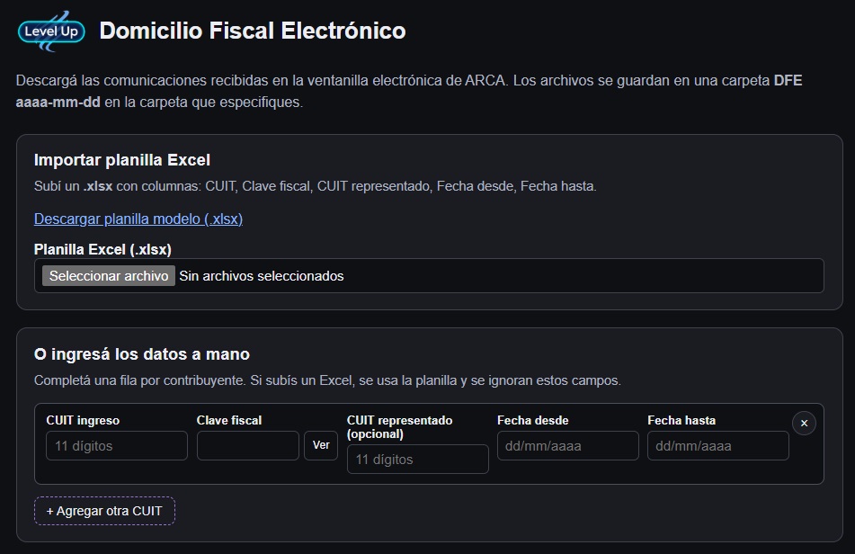 Domicilio Fiscal Electrónico (DFE)